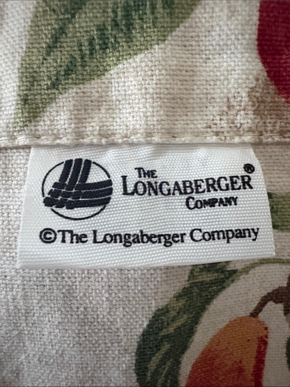 Longaberger Orchard Fruit Medley Window Valance 74”x 17” Cotton - Picture 5 of 6